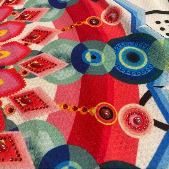 12th Women’s Geometric Sleeveless Dress Size Large Multicolored - Picture 6 of 8